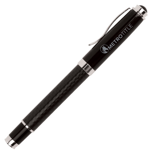 Luna Black Rollerball Pen-Metro Title Engraved