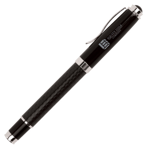 Luna Black Rollerball Pen-Equity Title Company Engraved