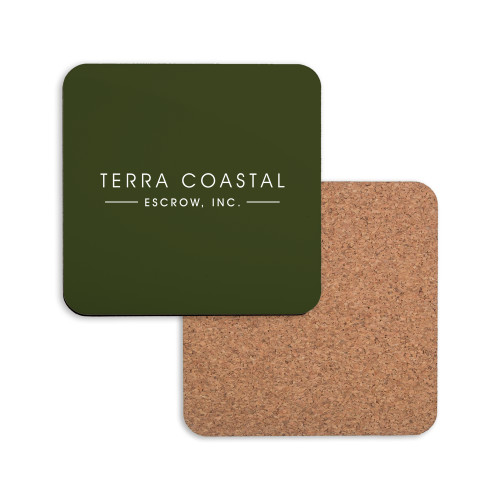 Hardboard Coaster w/Cork Backing-Terra Coastal Escrow