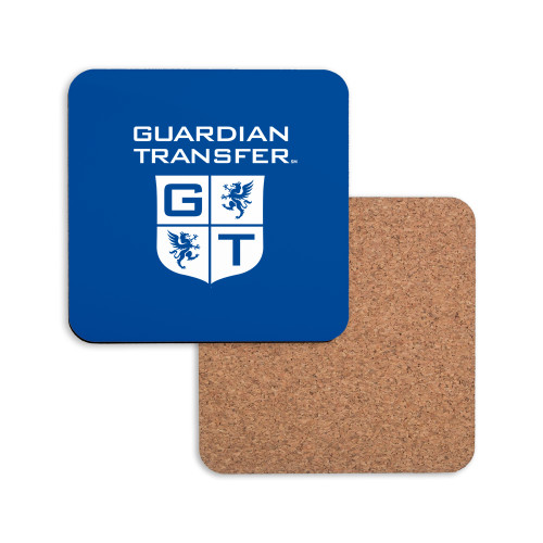 Hardboard Coaster w/Cork Backing-Guardian Transfer Vertical