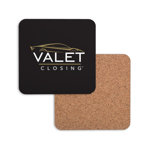 Hardboard Coaster w/Cork Backing-Valet Closing