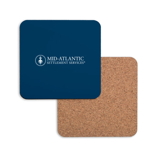 Hardboard Coaster w/Cork Backing-Mid-Atlantic Settlement Services