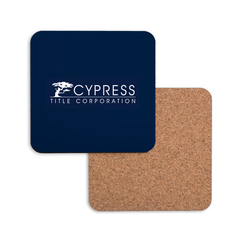 Hardboard Coaster w/Cork Backing-Cypress Title Corporation