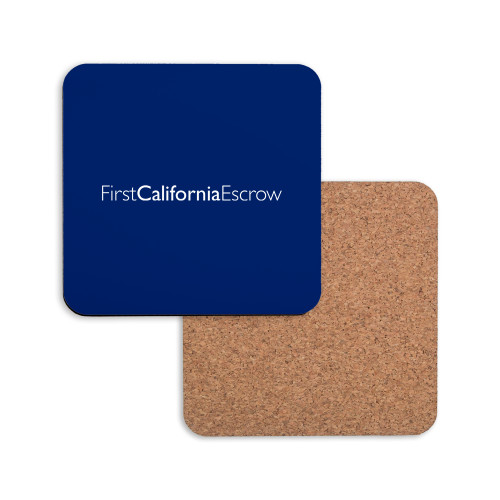 Hardboard Coaster w/Cork Backing-First California Escrow