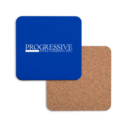Hardboard Coaster w/Cork Backing-Progressive Title