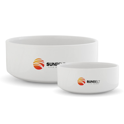 Ceramic Dog Bowl-Sunbelt Title Agency