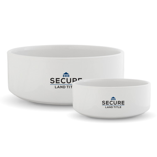 Ceramic Dog Bowl-Secure Land Title