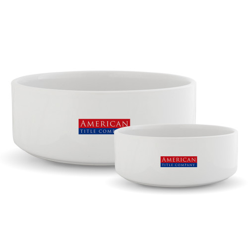 Ceramic Dog Bowl-American Title Company