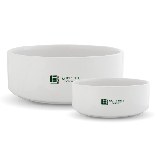 Ceramic Dog Bowl-Equity Title Company