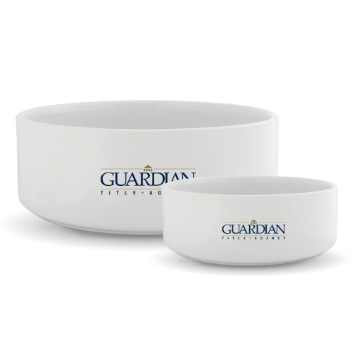 Ceramic Dog Bowl-Guardian Title Agency