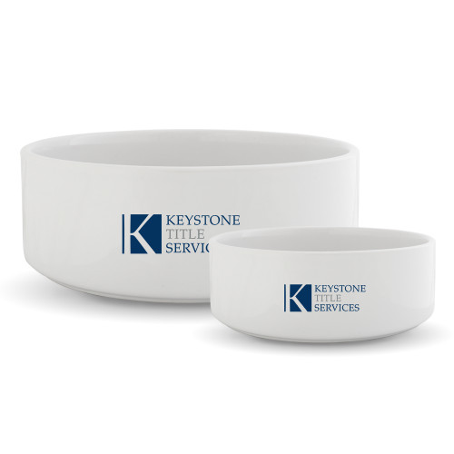 Ceramic Dog Bowl-Keystone Title Services