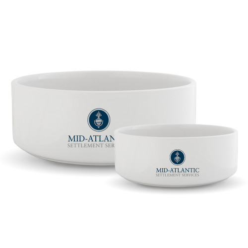 Ceramic Dog Bowl-Mid-Atlantic Settlement Services