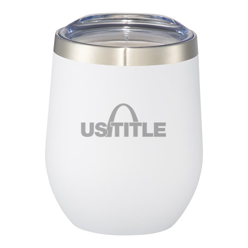 Corzo Vacuum Insulated White Cup 12oz-US Title Engraved