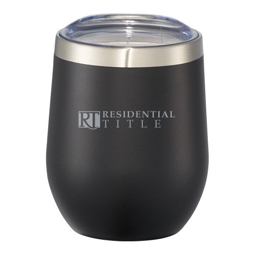 Corzo Vacuum Insulated Black Cup 12oz-Residential Title Agency Engraved