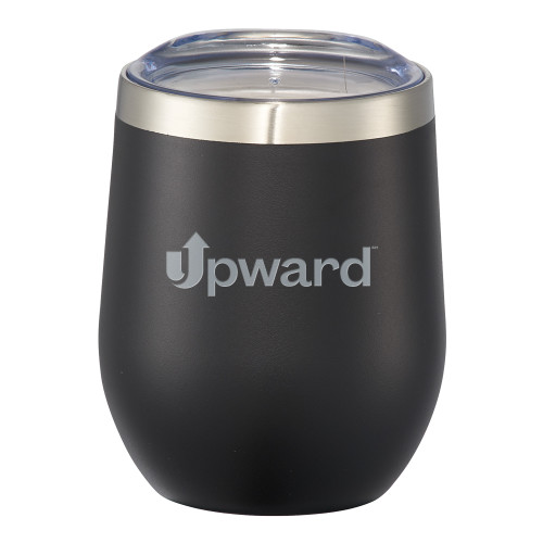 Corzo Vacuum Insulated Black Cup 12oz-Upward Title Company Engraved