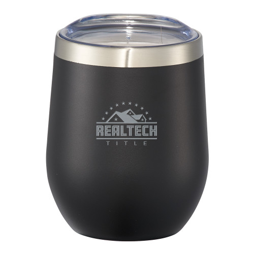 Corzo Vacuum Insulated Black Cup 12oz-Real Tech Title Engraved