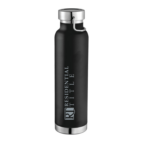 Thor Copper Vacuum Insulated Black Bottle 22oz-Residential Title Agency Engraved