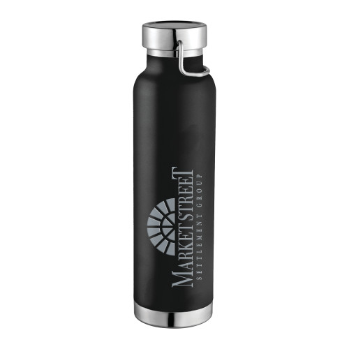 Thor Copper Vacuum Insulated Black Bottle 22oz-Market Street Settlement Group Engraved