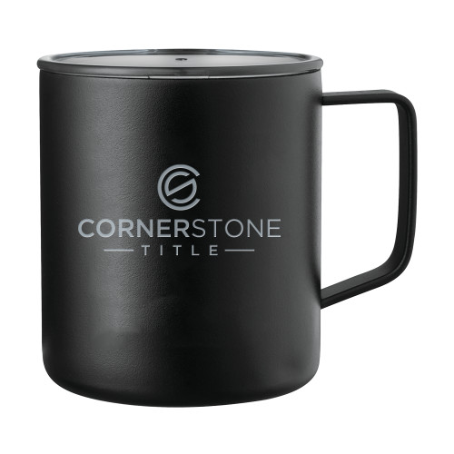 Rover Camp Vacuum Insulated Black Mug 14oz-Mercury Title Engraved
