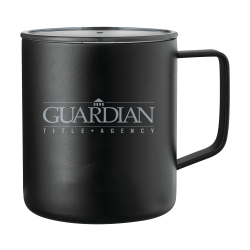 Rover Camp Vacuum Insulated Black Mug 14oz-Guardian Title Agency Engraved