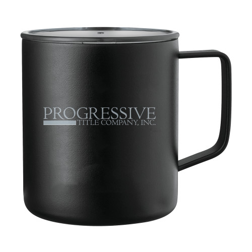 Rover Camp Vacuum Insulated Black Mug 14oz-Progressive Title Engraved