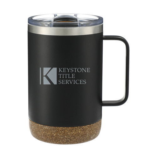 Valhalla Vacuum Insulated Camp Black Mug 14oz-Keystone Title Services Engraved