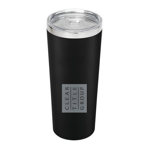 Thor Vacuum Insulated Black Tumbler 22oz-Clear Title Group Engraved