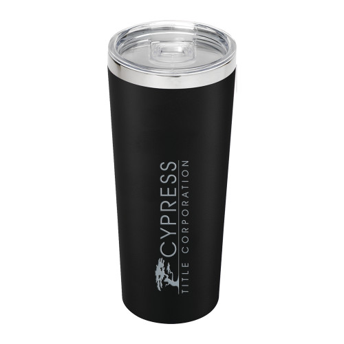 Thor Vacuum Insulated Black Tumbler 22oz-Cypress Title Corporation Engraved