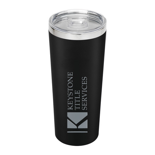 Thor Vacuum Insulated Black Tumbler 22oz-Keystone Title Services Engraved