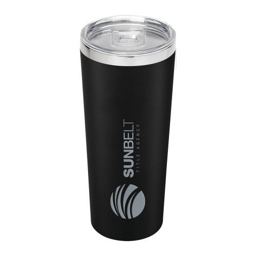 Thor Vacuum Insulated Black Tumbler 22oz-Sunbelt Title Agency Engraved