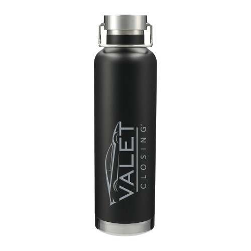 Thor Copper Vacuum Insulated Black Bottle 32oz-Valet Closing Engraved