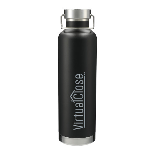 Thor Copper Vacuum Insulated Black Bottle 32oz-Virtual Close Engraved