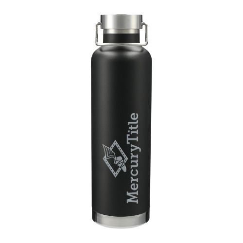 Thor Copper Vacuum Insulated Black Bottle 32oz-Mercury Title Engraved