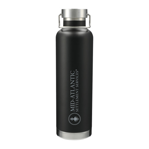 Thor Copper Vacuum Insulated Black Bottle 32oz-Mid-Atlantic Settlement Services Engraved