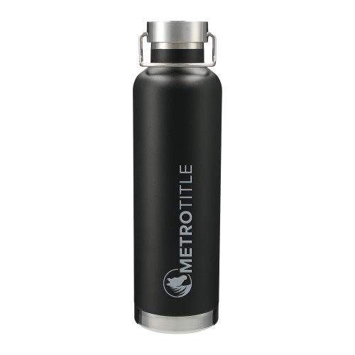 Thor Copper Vacuum Insulated Black Bottle 32oz-Metro Title Engraved