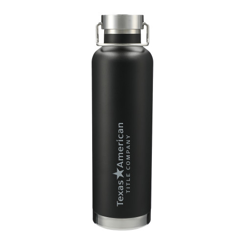 Thor Copper Vacuum Insulated Black Bottle 32oz-Texas American Title Engraved