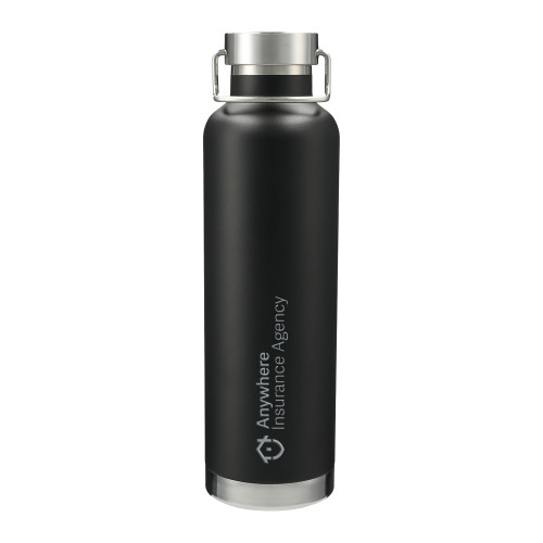 Thor Copper Vacuum Insulated Black Bottle 32oz-Anywhere Insurance Agency Engraved