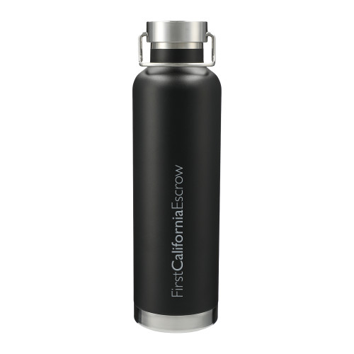 Thor Copper Vacuum Insulated Black Bottle 32oz-First California Escrow Engraved