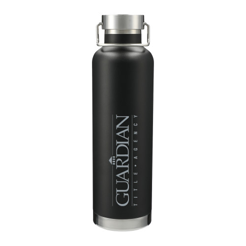 Thor Copper Vacuum Insulated Black Bottle 32oz-Guardian Title Agency Engraved