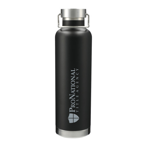 Thor Copper Vacuum Insulated Black Bottle 32oz-Pro National Title Agency Engraved