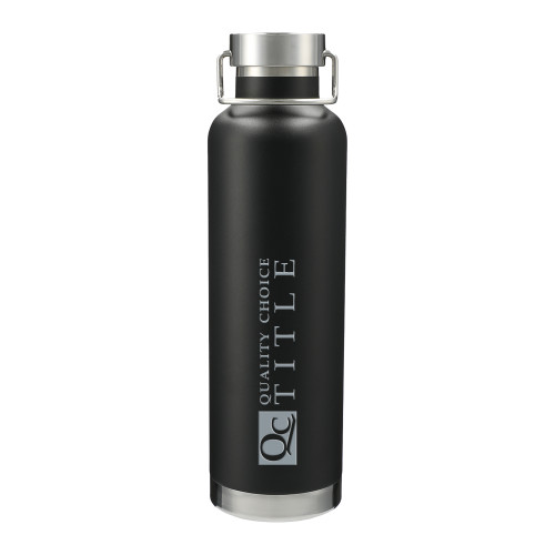Thor Copper Vacuum Insulated Black Bottle 32oz-Quality Choice Title Engraved