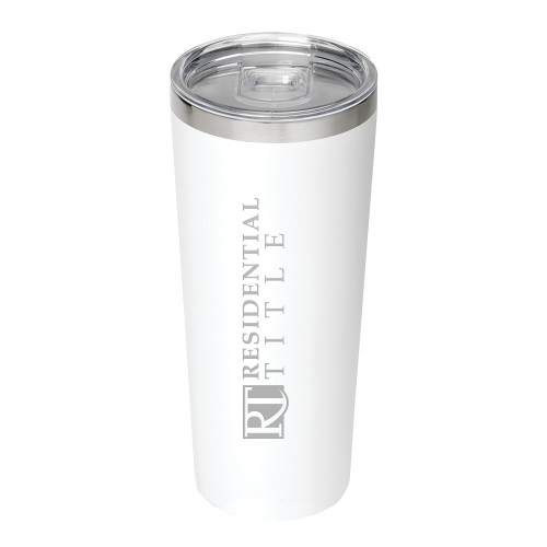 Thor Vacuum Insulated White Tumbler 22oz-Residential Title Agency Engraved