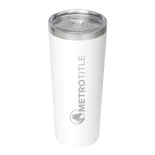Thor Vacuum Insulated White Tumbler 22oz-Metro Title Engraved