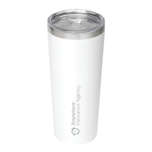 Thor Vacuum Insulated White Tumbler 22oz-Anywhere Insurance Agency Engraved