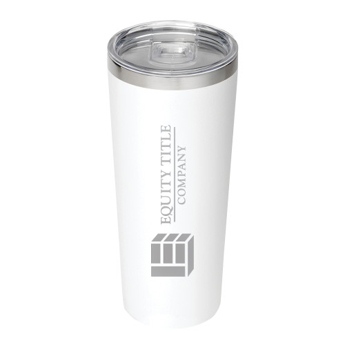 Thor Vacuum Insulated White Tumbler 22oz-Equity Title Company Engraved