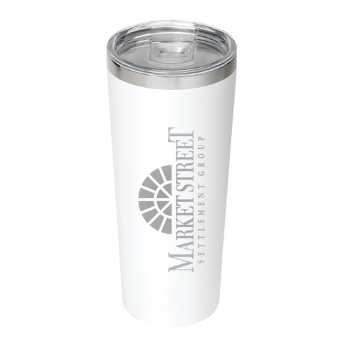 Thor Vacuum Insulated White Tumbler 22oz-Market Street Settlement Group Engraved