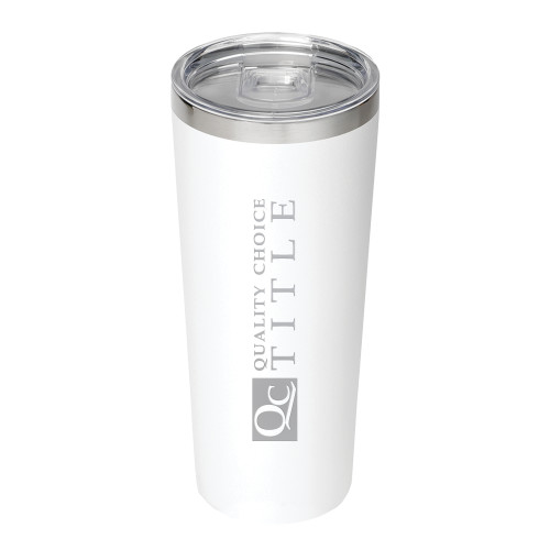 Thor Vacuum Insulated White Tumbler 22oz-Quality Choice Title Engraved