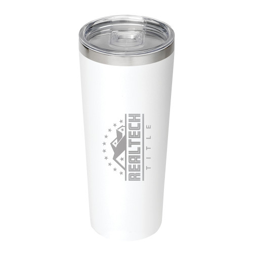 Thor Vacuum Insulated White Tumbler 22oz-Real Tech Title Engraved