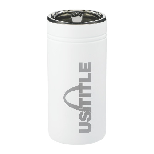 Sherpa Vacuum White Tumbler & Insulator 12oz-US Title Engraved