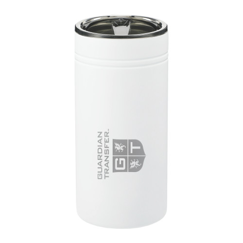Sherpa Vacuum White Tumbler & Insulator 12oz-Guardian Transfer Vertical Engraved